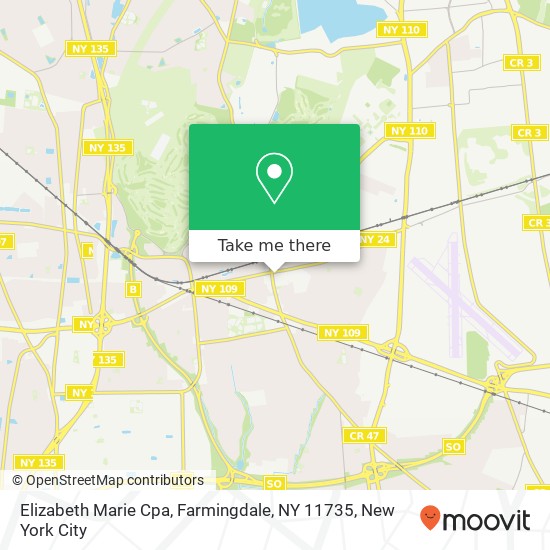 Mapa de Elizabeth Marie Cpa, Farmingdale, NY 11735