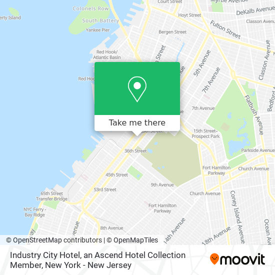 Industry City Hotel, an Ascend Hotel Collection Member map