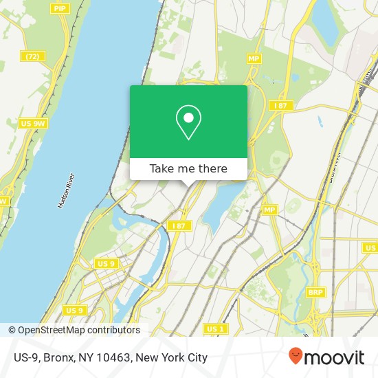 Mapa de US-9, Bronx, NY 10463