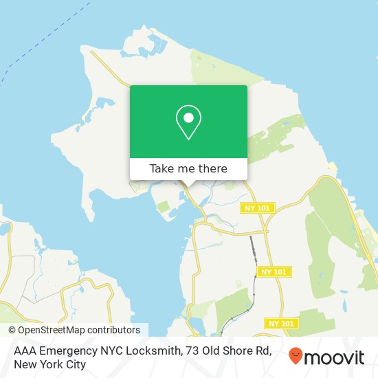 Mapa de AAA Emergency NYC Locksmith, 73 Old Shore Rd