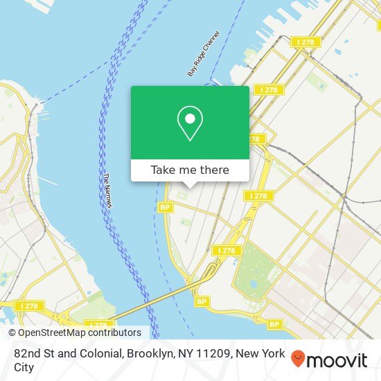 Mapa de 82nd St and Colonial, Brooklyn, NY 11209