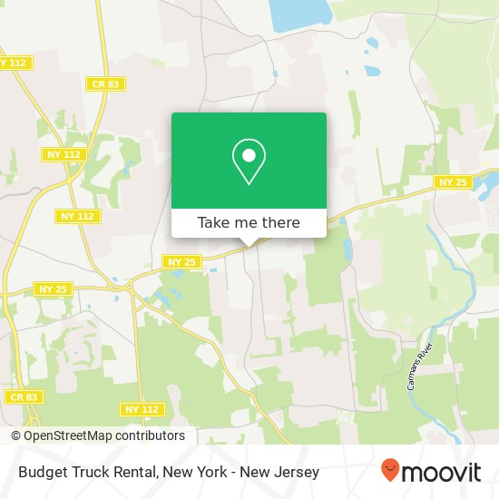 Budget Truck Rental map