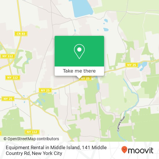 Equipment Rental in Middle Island, 141 Middle Country Rd map