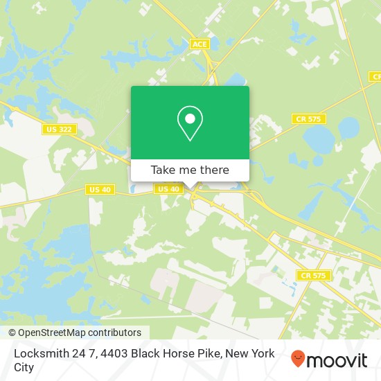 Mapa de Locksmith 24 7, 4403 Black Horse Pike