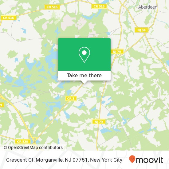 Mapa de Crescent Ct, Morganville, NJ 07751