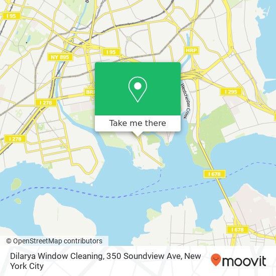 Mapa de Dilarya Window Cleaning, 350 Soundview Ave