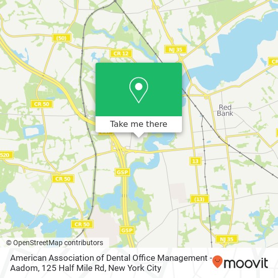 American Association of Dental Office Management - Aadom, 125 Half Mile Rd map