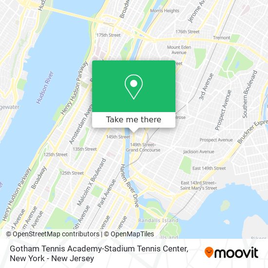 Gotham Tennis Academy-Stadium Tennis Center map