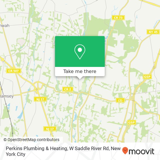 Mapa de Perkins Plumbing & Heating, W Saddle River Rd
