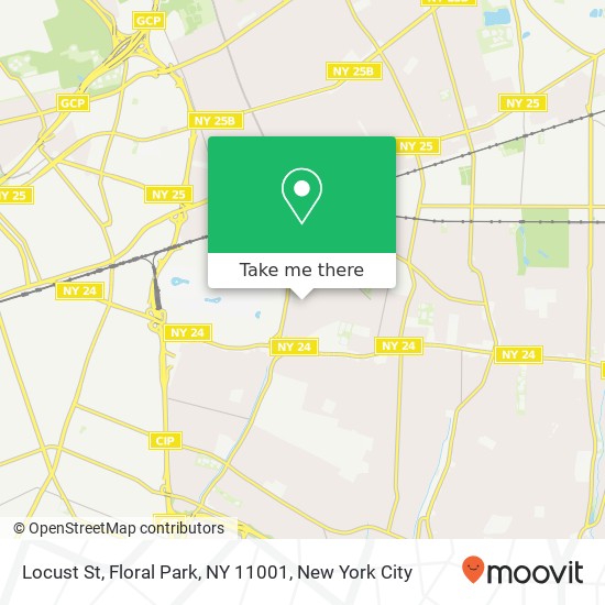 Mapa de Locust St, Floral Park, NY 11001