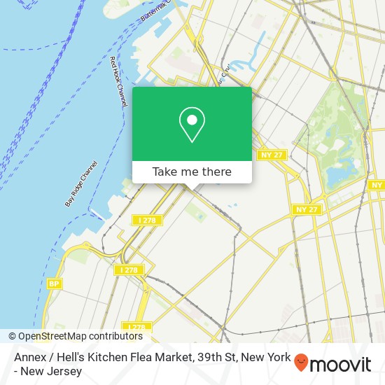 Annex / Hell's Kitchen Flea Market, 39th St map