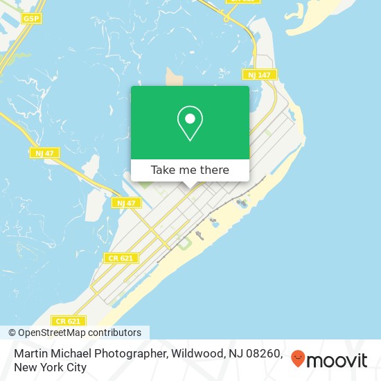 Mapa de Martin Michael Photographer, Wildwood, NJ 08260