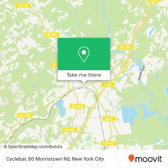 Mapa de Cyclebar, 80 Morristown Rd