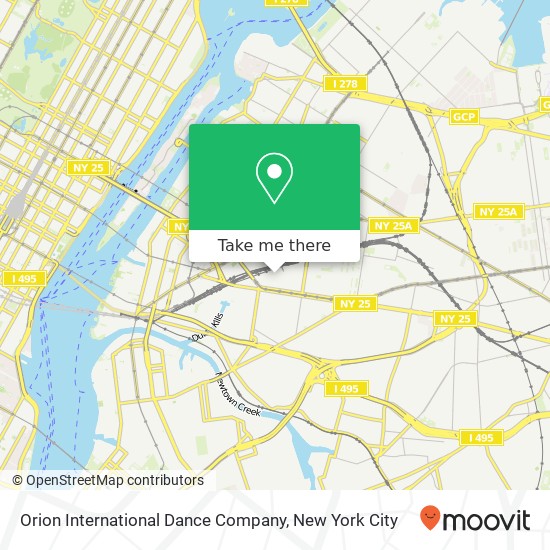 Mapa de Orion International Dance Company