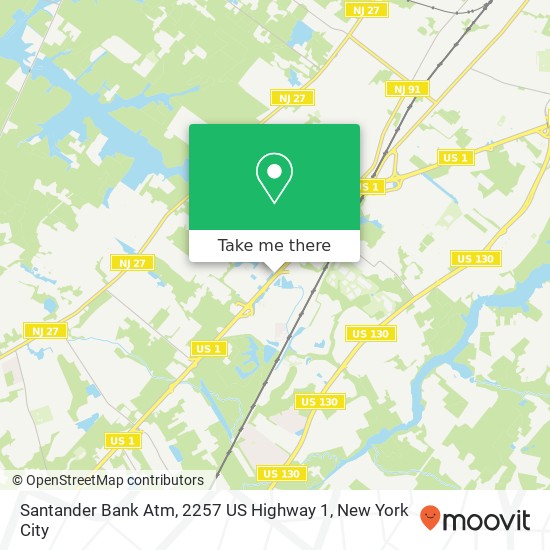 Mapa de Santander Bank Atm, 2257 US Highway 1