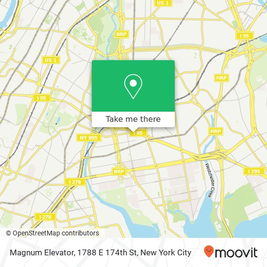 Magnum Elevator, 1788 E 174th St map