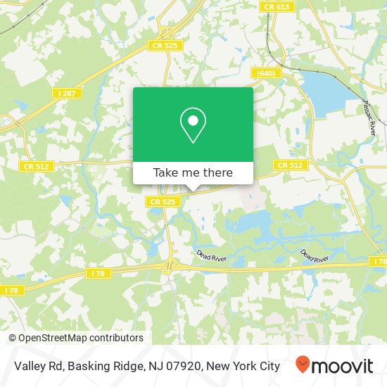 Valley Rd, Basking Ridge, NJ 07920 map