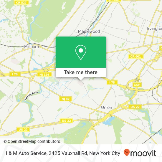 Mapa de I & M Auto Service, 2425 Vauxhall Rd