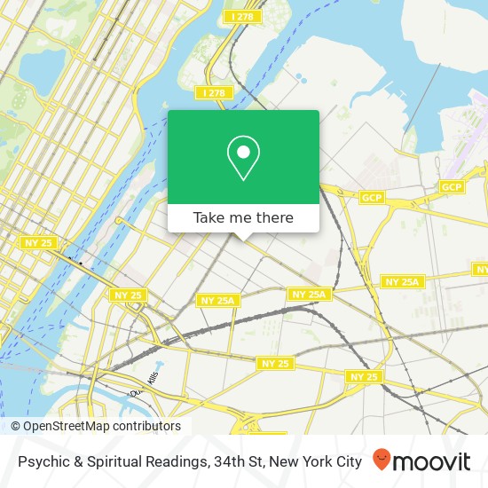 Mapa de Psychic & Spiritual Readings, 34th St