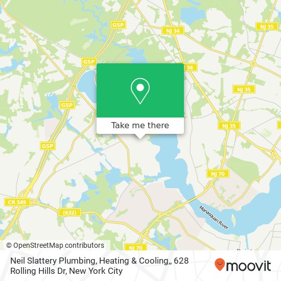 Neil Slattery Plumbing, Heating & Cooling,, 628 Rolling Hills Dr map