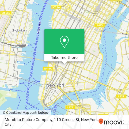 Mapa de Morabito Picture Company, 110 Greene St