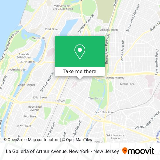 La Galleria of Arthur Avenue map