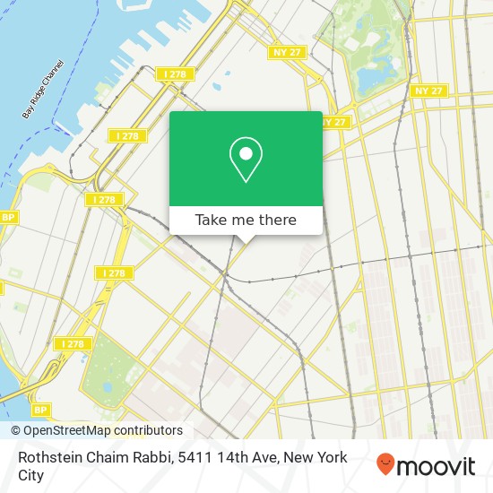 Rothstein Chaim Rabbi, 5411 14th Ave map