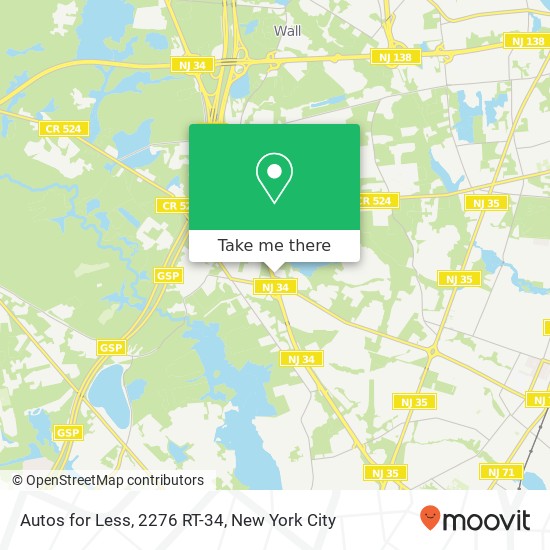 Mapa de Autos for Less, 2276 RT-34