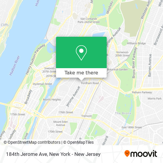 184th Jerome Ave map