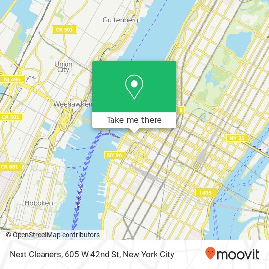 Next Cleaners, 605 W 42nd St map
