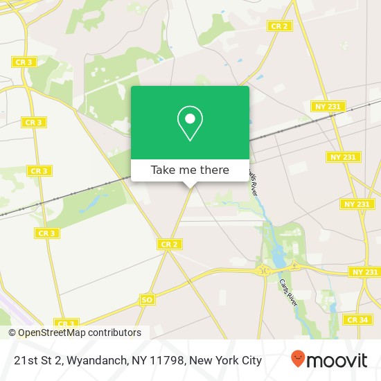 Mapa de 21st St 2, Wyandanch, NY 11798
