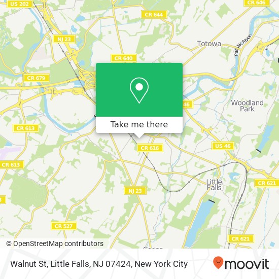 Mapa de Walnut St, Little Falls, NJ 07424