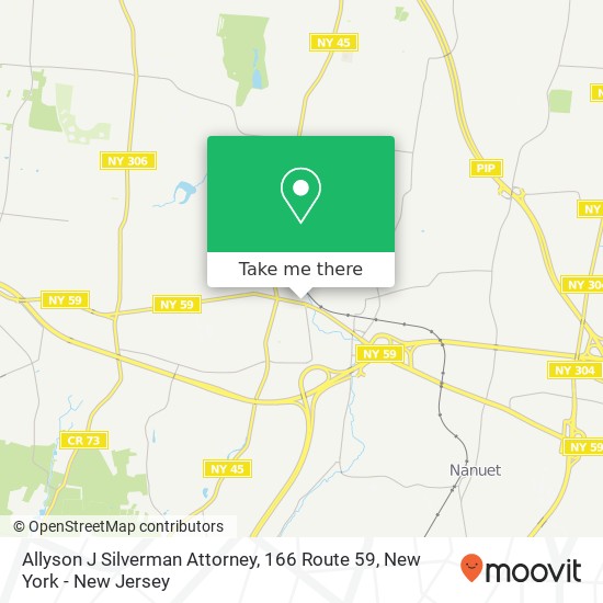Mapa de Allyson J Silverman Attorney, 166 Route 59