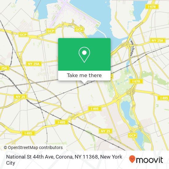 National St 44th Ave, Corona, NY 11368 map