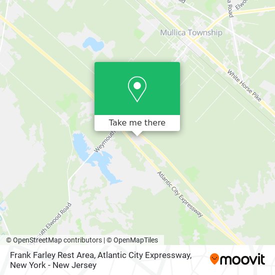 Frank Farley Rest Area, Atlantic City Expressway map