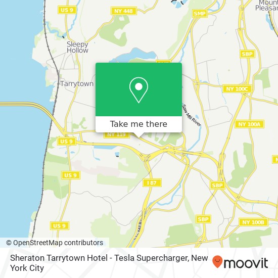 Mapa de Sheraton Tarrytown Hotel - Tesla Supercharger