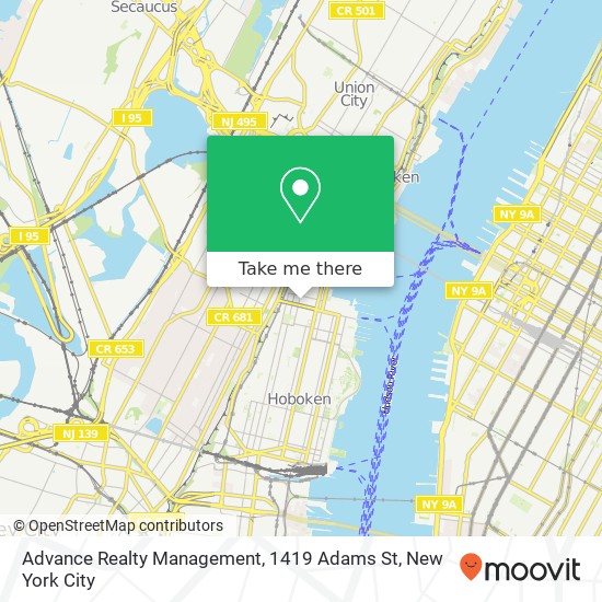 Mapa de Advance Realty Management, 1419 Adams St