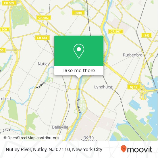 Mapa de Nutley River, Nutley, NJ 07110