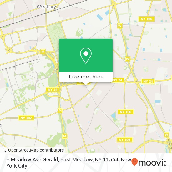 Mapa de E Meadow Ave Gerald, East Meadow, NY 11554