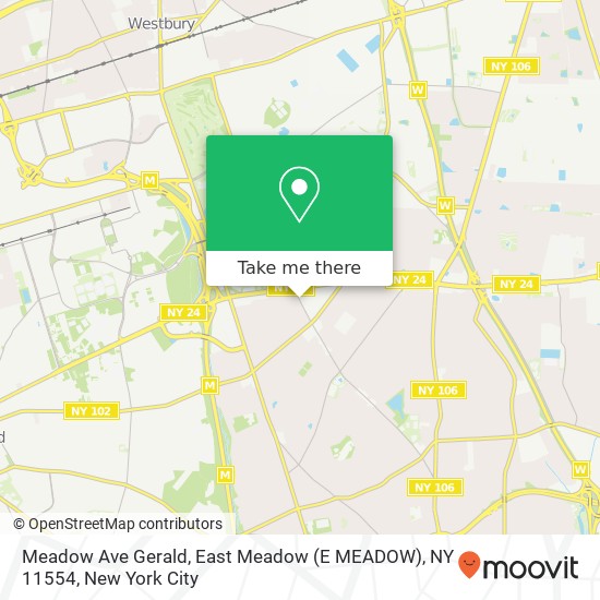 Meadow Ave Gerald, East Meadow (E MEADOW), NY 11554 map