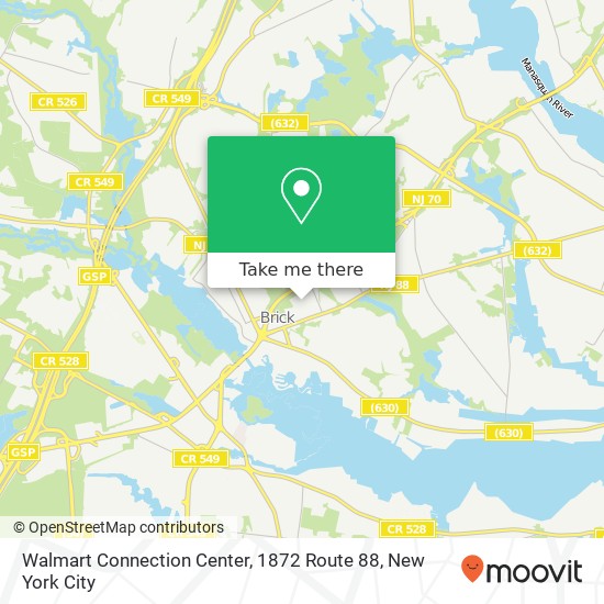 Mapa de Walmart Connection Center, 1872 Route 88