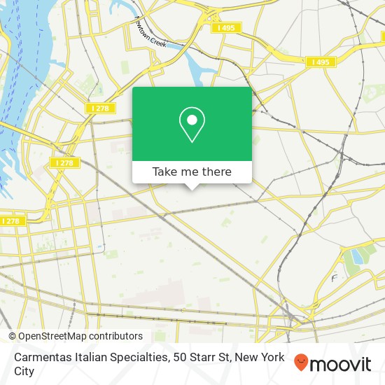 Mapa de Carmentas Italian Specialties, 50 Starr St