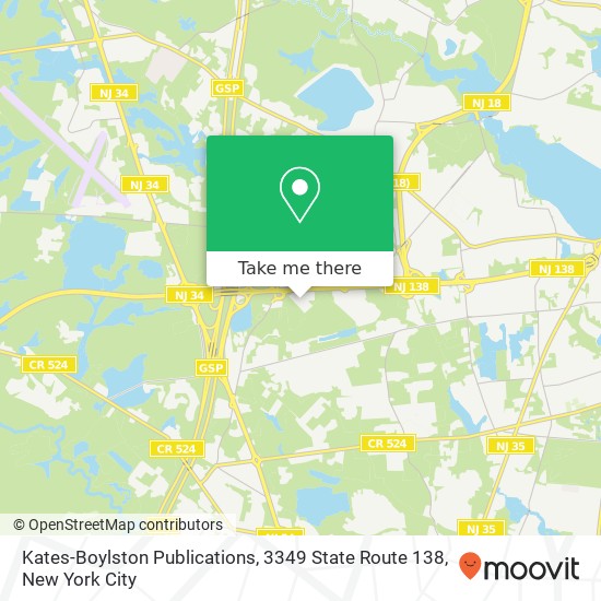 Kates-Boylston Publications, 3349 State Route 138 map