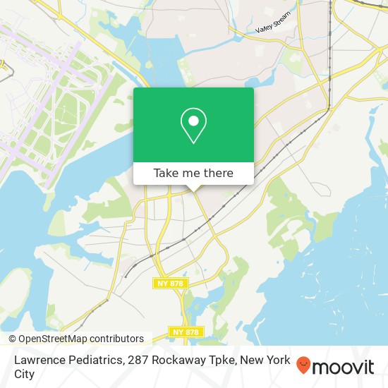 Mapa de Lawrence Pediatrics, 287 Rockaway Tpke