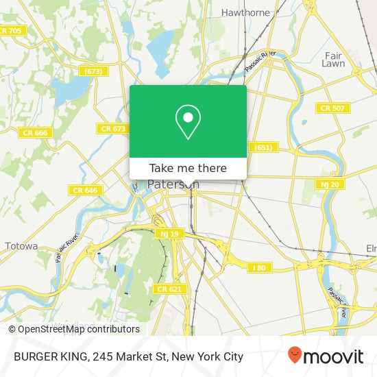 BURGER KING, 245 Market St map