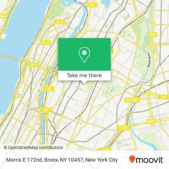 Mapa de Morris E 172nd, Bronx, NY 10457