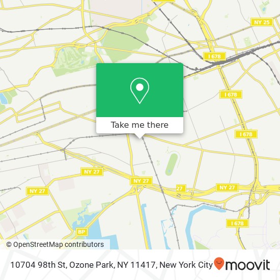 Mapa de 10704 98th St, Ozone Park, NY 11417