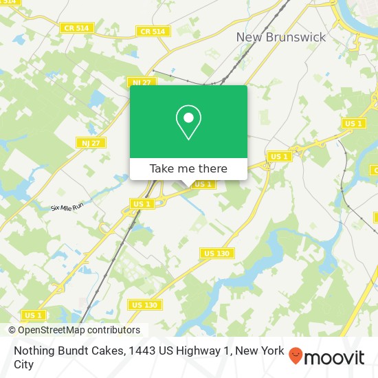 Mapa de Nothing Bundt Cakes, 1443 US Highway 1