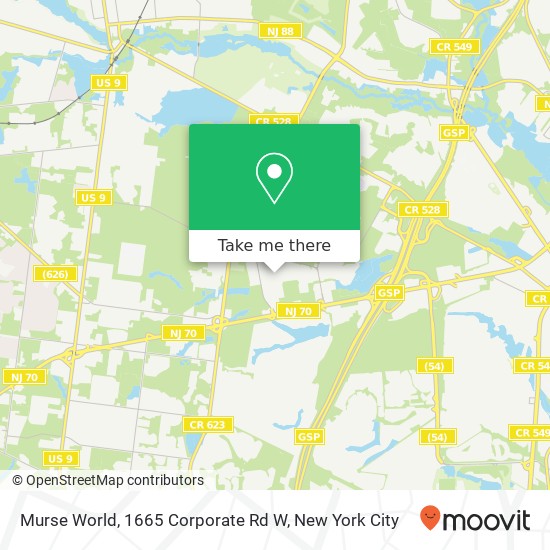 Murse World, 1665 Corporate Rd W map