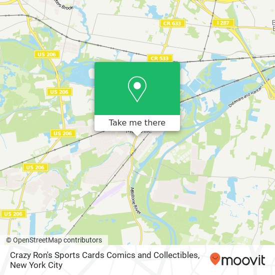 Crazy Ron's Sports Cards Comics and Collectibles map